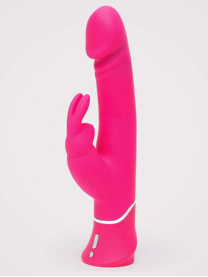 Happy Rabbit Realistic Dual-Density Rechargeable Rabbit Vibrator - Pink