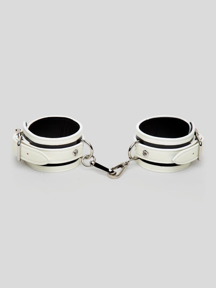Bondage Boutique Glow-in-the-Dark Wrist Cuffs - Black