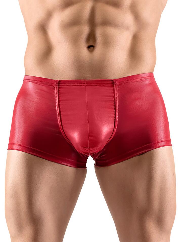 Svenjoyment Red Wet Look Push Up Boxers - XL - Red