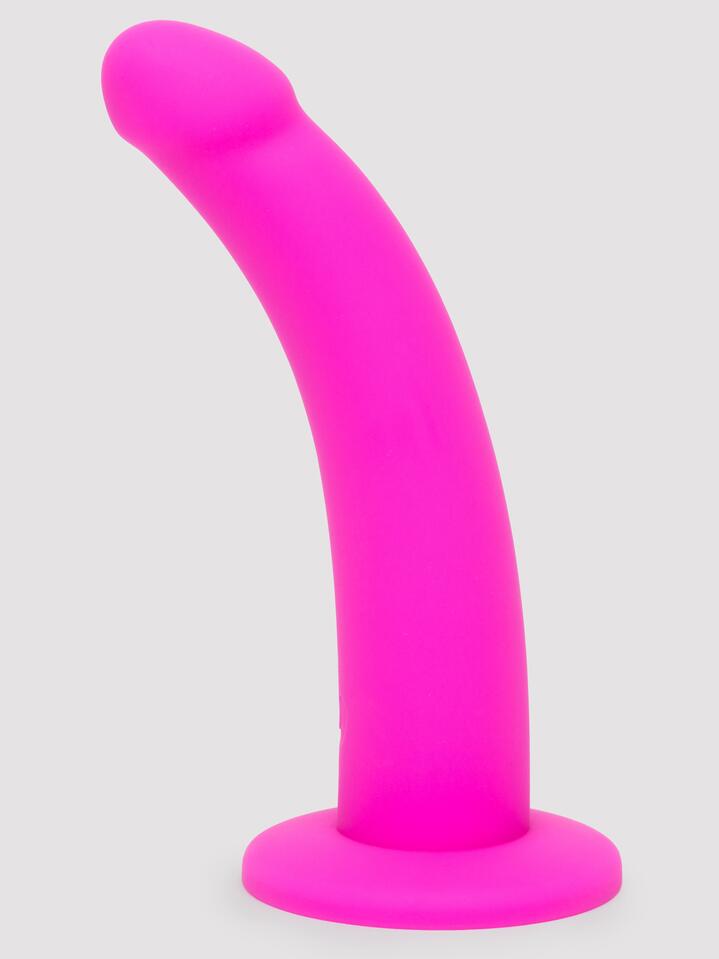 Lovehoney Curved Silicone Suction Cup Dildo 6 Inch - Pink