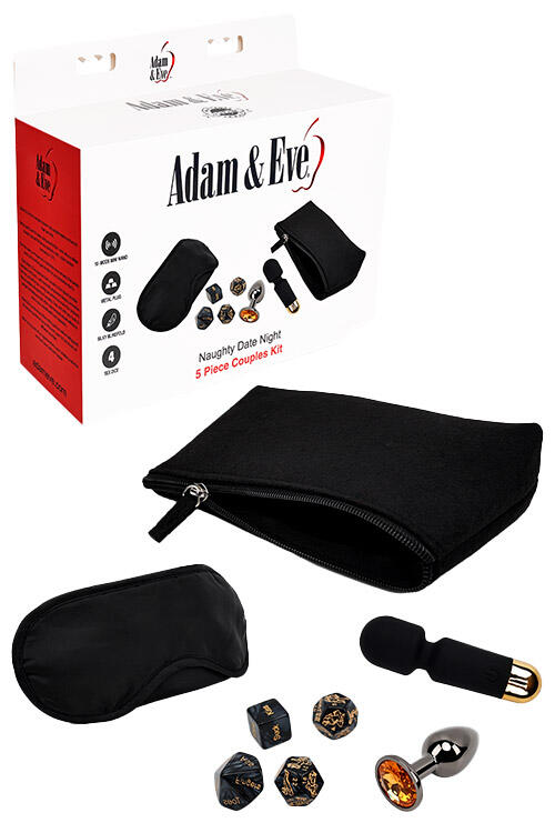 Adam and Eve Naughty Date Night 5 Piece Couples Pleasure Kit