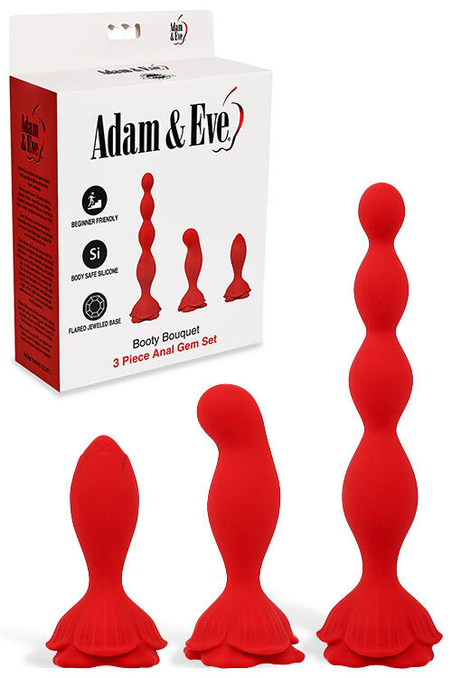 Adam and Eve Booty Bouquet 3 Piece Rose Anal Training Kit