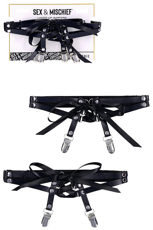 Sex & Mischief Laced Up Corset Garters