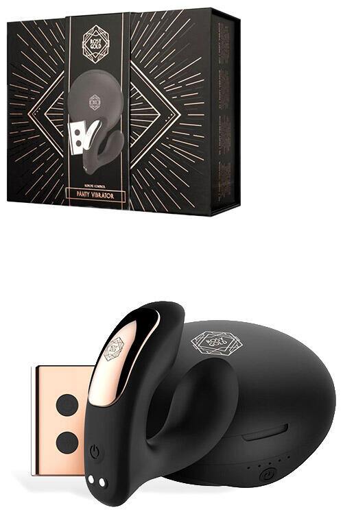 Rosy Gold 2.4" Internal Wearable Vibrator With Charging Case & Remote Control