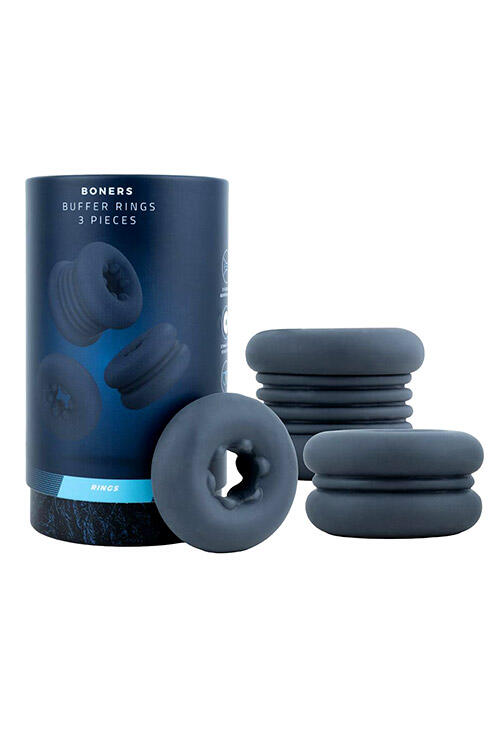 Boners Soft Buffer Cock Rings 3 Piece Set