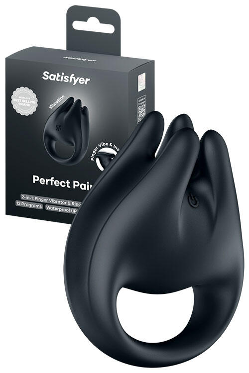 Satisfyer Perfect Pair 1 3" 2-In-1 Finger & Couples Vibrator