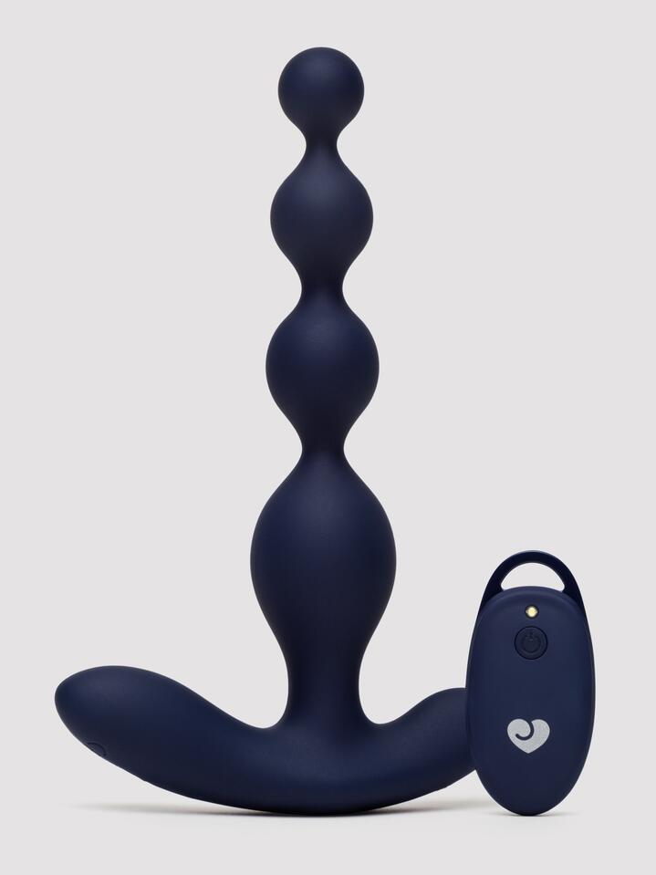 Lovehoney Remote-Control Bendable Vibrating Anal Beads - Blue