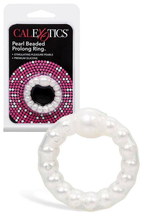 Calexotics Pearl Beaded Prolong 1.5" Cock Ring