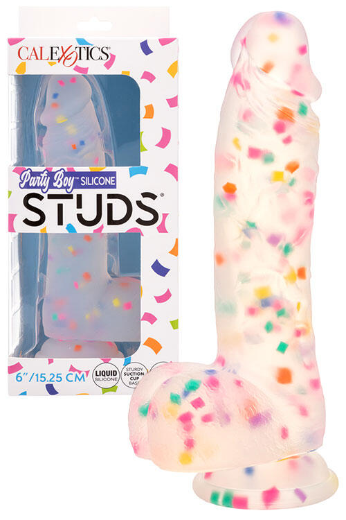 Calexotics Party Boy Silicone Studs 8" Dildo