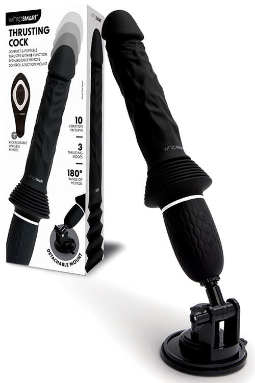 Whipsmart 11.8" Thrusting Sex Machine With Realistic Dildo & Hands Free Suction Mount