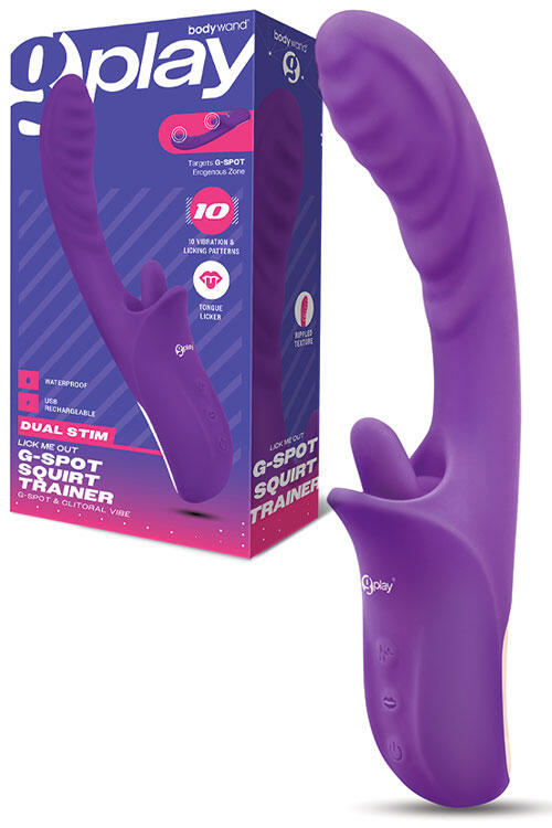 Bodywand G-Play Lick Me Out Squirt Trainer 8.25" Rabbit Vibrator
