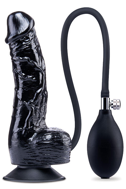 Size Up 7" Inflatable Dildo With Balls
