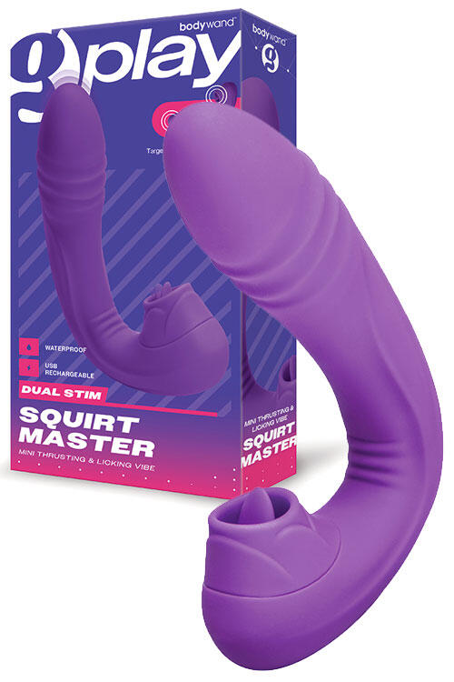 Bodywand GPlay Squirt Master 7.1" Thrusting & Licking Rabbit Vibrator