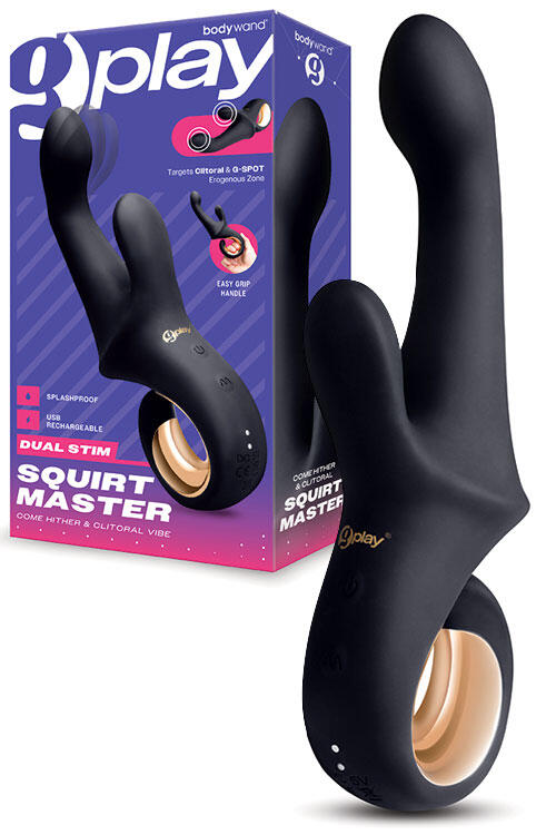 Bodywand G-Play Squirt Master 8.3" Rabbit Vibrator With Come Hither Motion