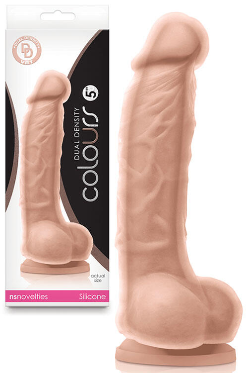 nsnovelties Colours Dual Density 6.8" Realistic Dildo With Balls