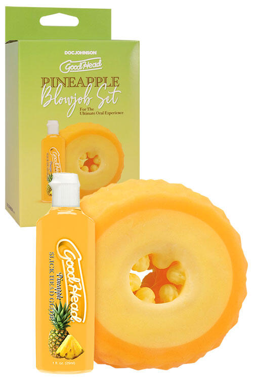 Doc Johnson GoodHead 3 Piece Pineapple Blowjob Set
