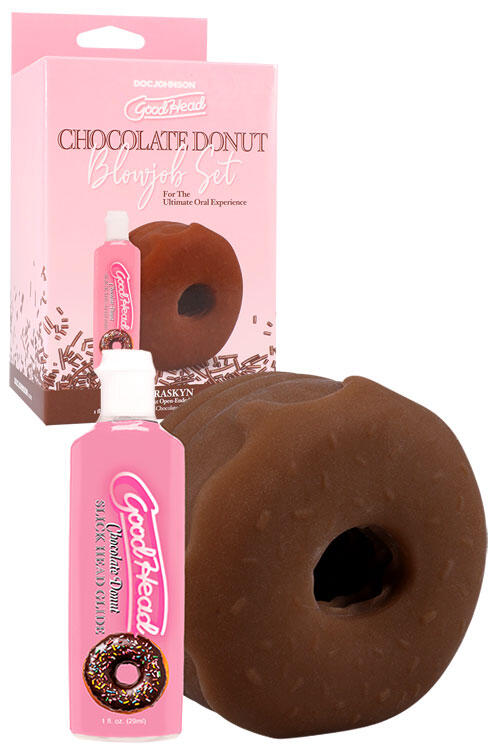 Doc Johnson GoodHead 3 Piece Chocolate Donut Blowjob Set