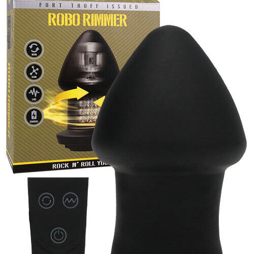 Doc Johnson Fort Troff Robo Rimmer 4.5" Rotating & Vibrating Butt Plug With Remote Control