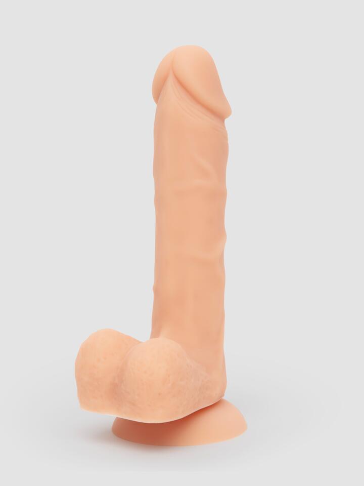 Lovehoney Dual-Density Silicone Dildo with Balls 8 Inch - Flesh Pink