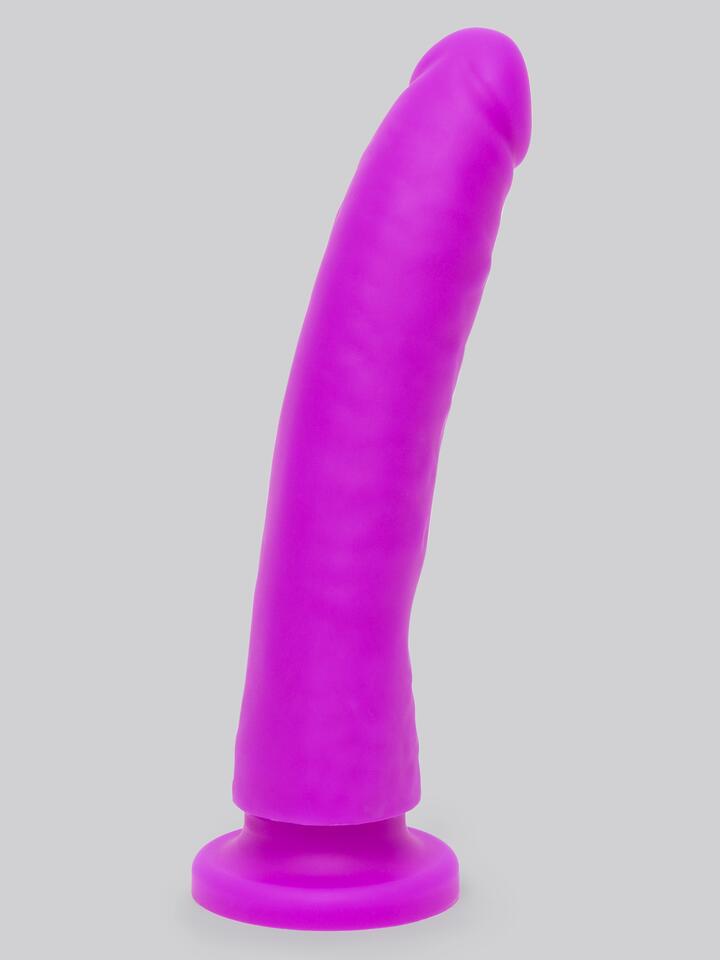 Lovehoney Realistic Slimline Silicone Suction Cup Dildo 8 Inch - Purple