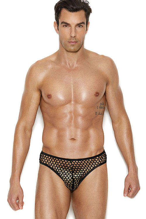 Elegant Moments Men's Fishnet Thong